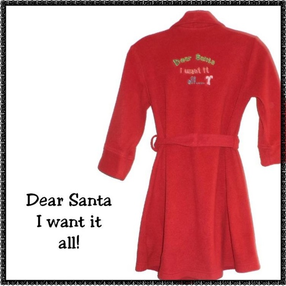 Ugly CHRISTMAS Robe Girls S EMBROIDERED Pockets - Picture 1 of 7
